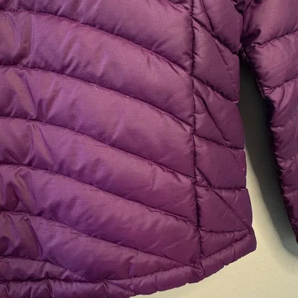 PATAGONIA Goose Down Sweater Jacket Womens XL Purple Puffer Winter Coat Warm - Picture 6 of 15